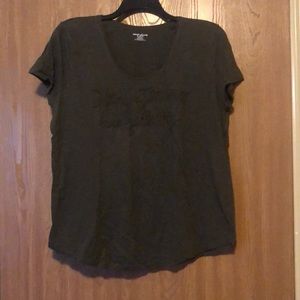Cotton brown/ dark green t-shirt by DKNY Jeans. XL